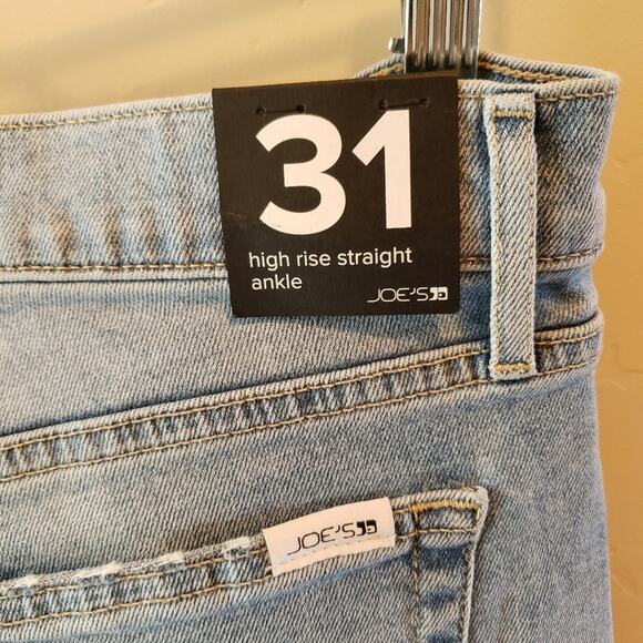 Joe's high-rise straight ankle raw hem button fly jeans size 31 NWT! - Picture 8 of 8